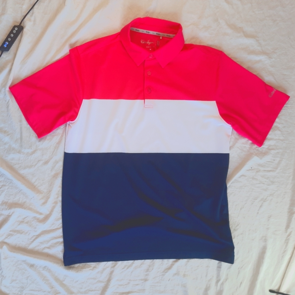 Walter Hagen Perfect 11 Collection Golf Polo Pink Size Medium With Tag